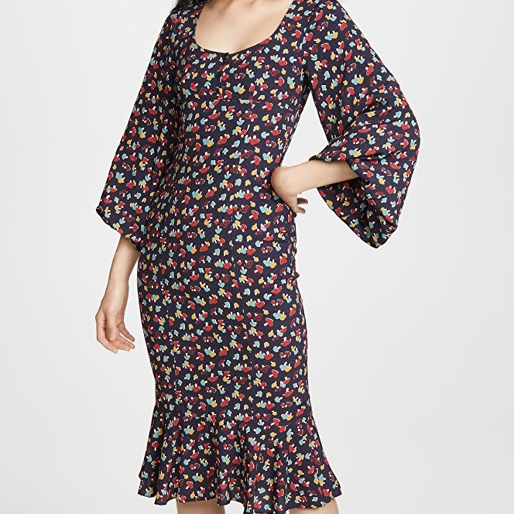 Staud Mushroom Midi Dress